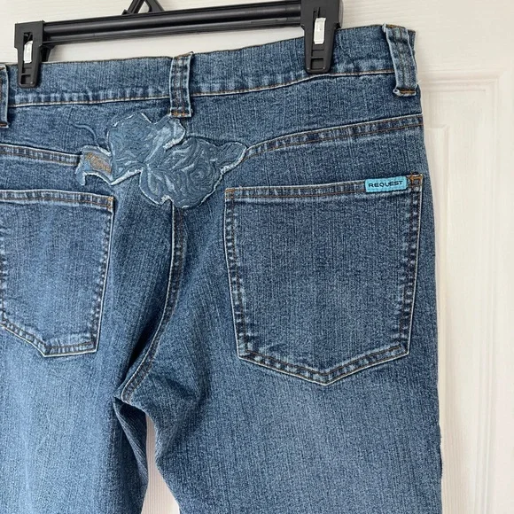 Blue Embroidered Women's vintage Jeans - Picture 5 of 5